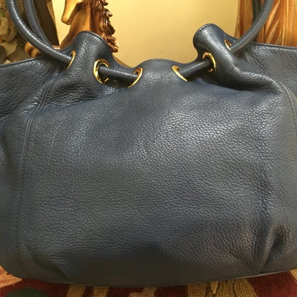Authentic Michael Kors LG Ring Tote Navy Blue - Picture 11 of 16